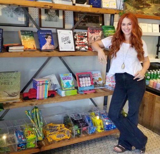 Taylor Rose Berry in her shop, which was rebranded as Berry & Co. and sells more than just books.